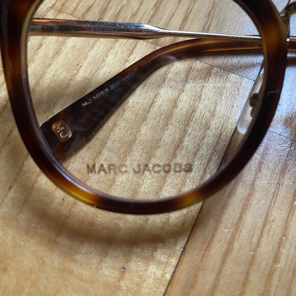 Marc Jacobs Brown and Gold Tortoiseshell Eyeglass Frames main image 7